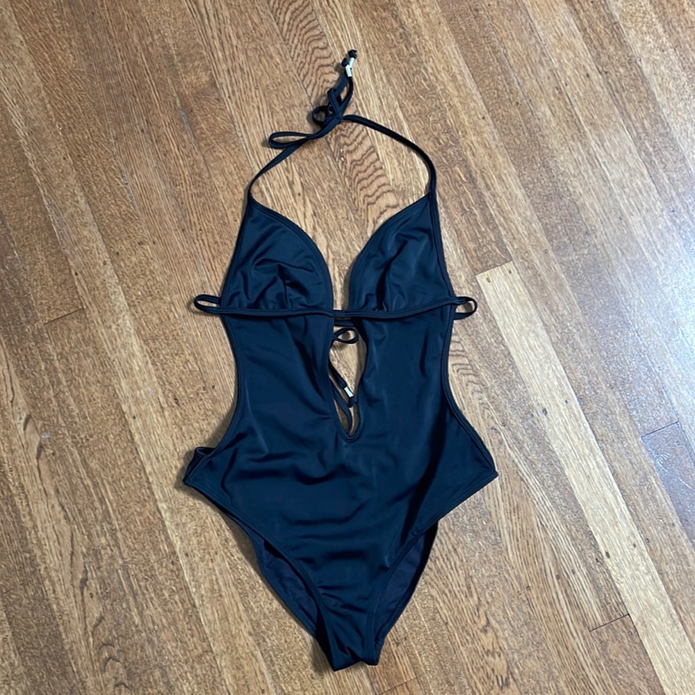 H&M black one piece backless swimsuit
